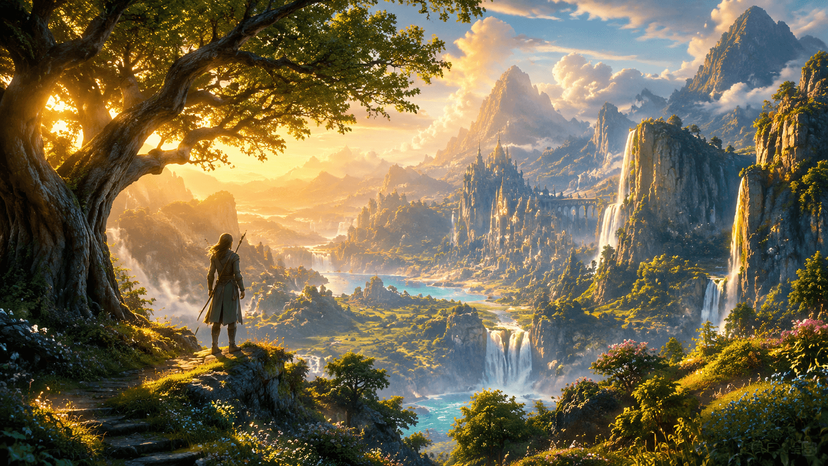 Serene natural landscape representing sensory imagination and mindfulness through nature immersion