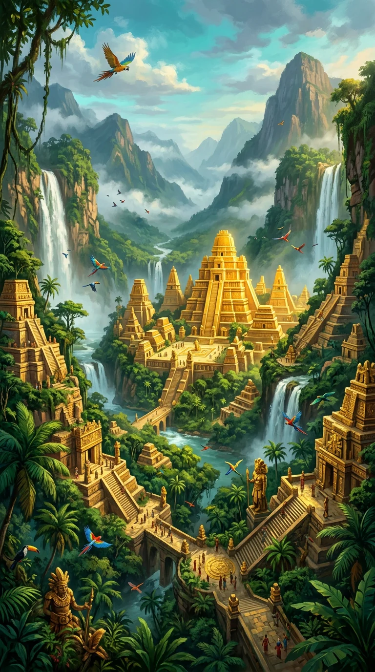 El Dorado, legendary golden city surrounded by jungle